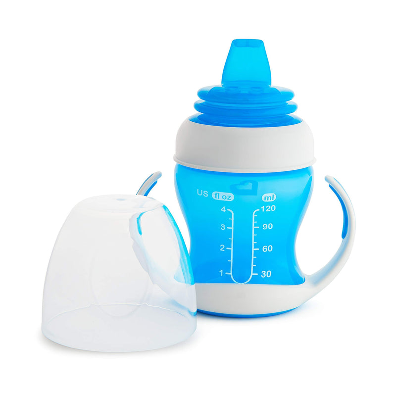 Munchkin 2 Piece Gentle Transition Trainer Cup, 4 Ounce, Blue