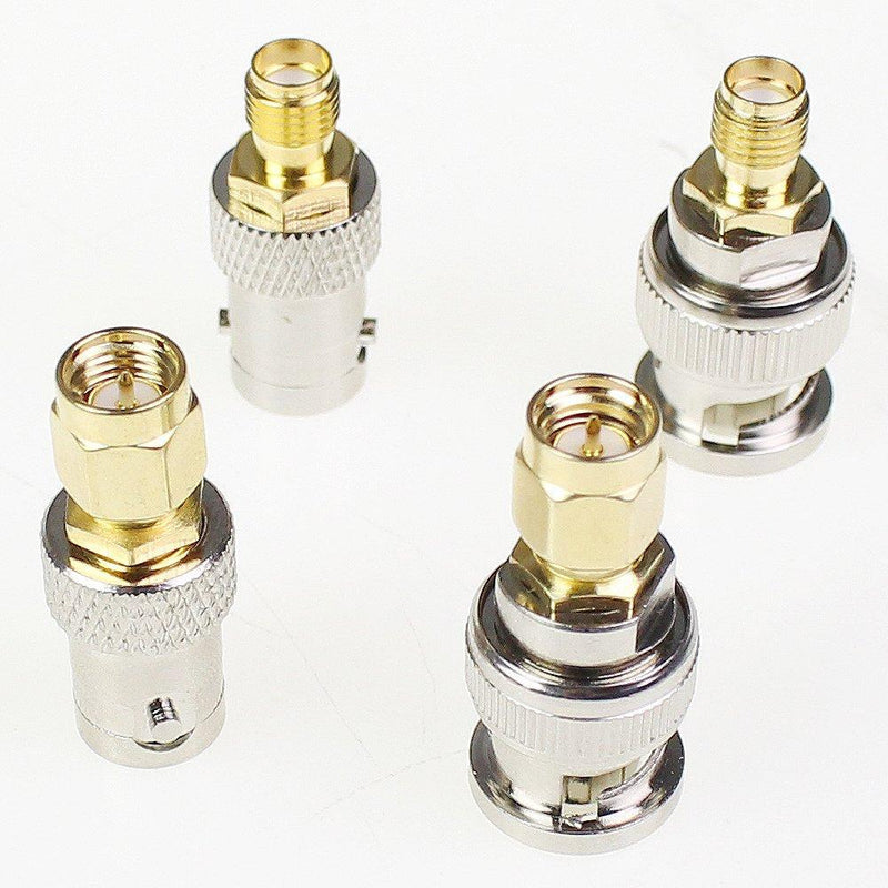 SMA to BNC Kits Adapter Male Female 2 Set 8pcs RF Coax Coaxial Connector