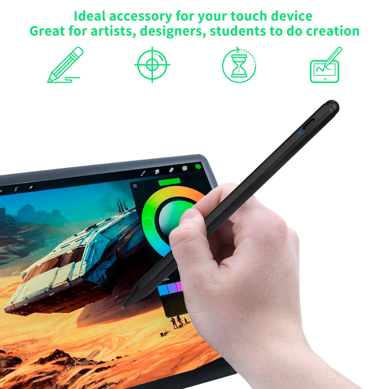 Google Pixelbook Stylus Pen, Active Capacitive Digital Pencil Compatible with Google Pixelbook Stylus Pens,Good for Sketching and Note-Taking Pens with Type-C Rechargeable, Black