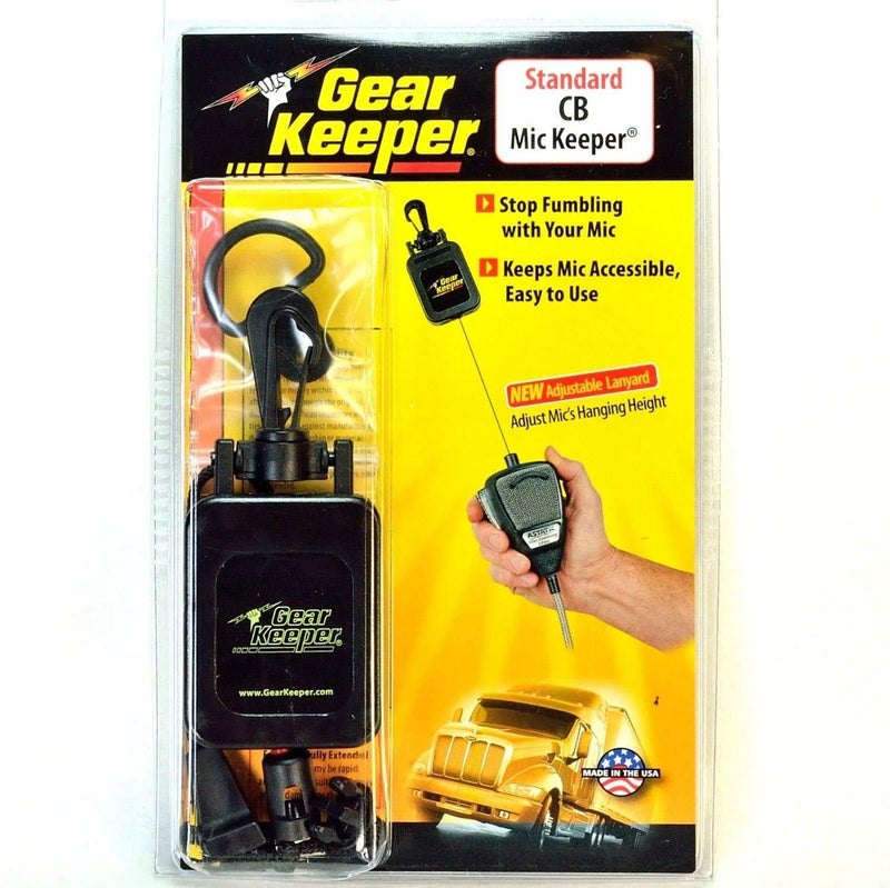 Hammerhead Industries Gear Keeper CB MIC KEEPER Retractable Microphone Holder RT4-4112 â€“ Features Heavy-Duty Snap Clip Mount, Adjustable Mic Lanyard and Hardware Mounting Kit - Made in USA â€“ Black