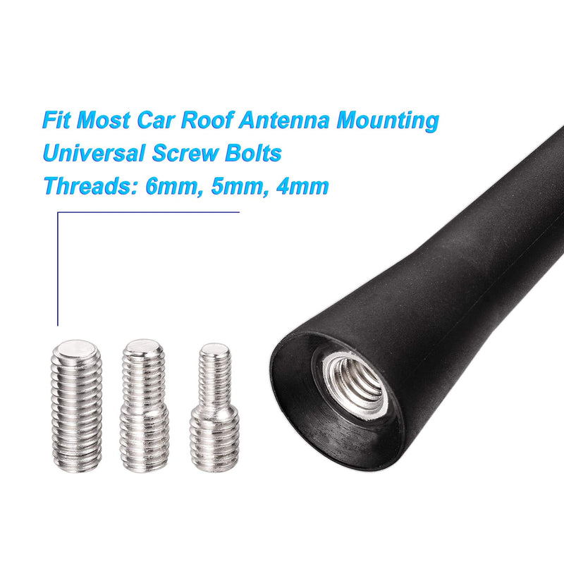 Bingfu Universal Vehicle Roof Mount Short Antenna Mast 2.5 inch Rubber Car Antenna Replacement Compatible with Toyota Honda Chevrolet Nissan Ford Jeep Subaru GMC