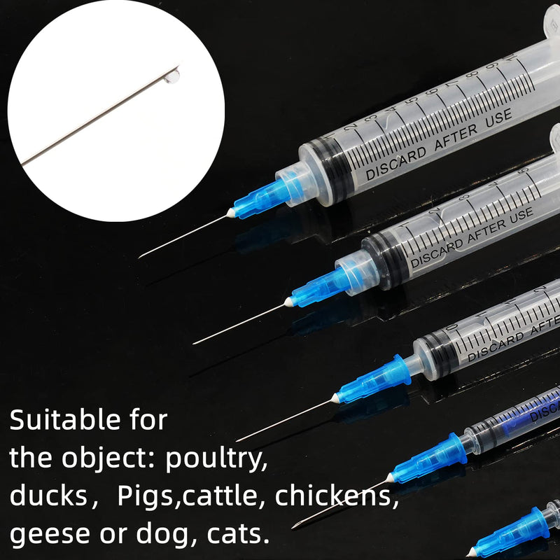Expesumas 23Ga 1Inch Sterile Disposable Injection Needl with Cap for Animal, Pet, Poultry and Industrial Dispensing Needl Accessories