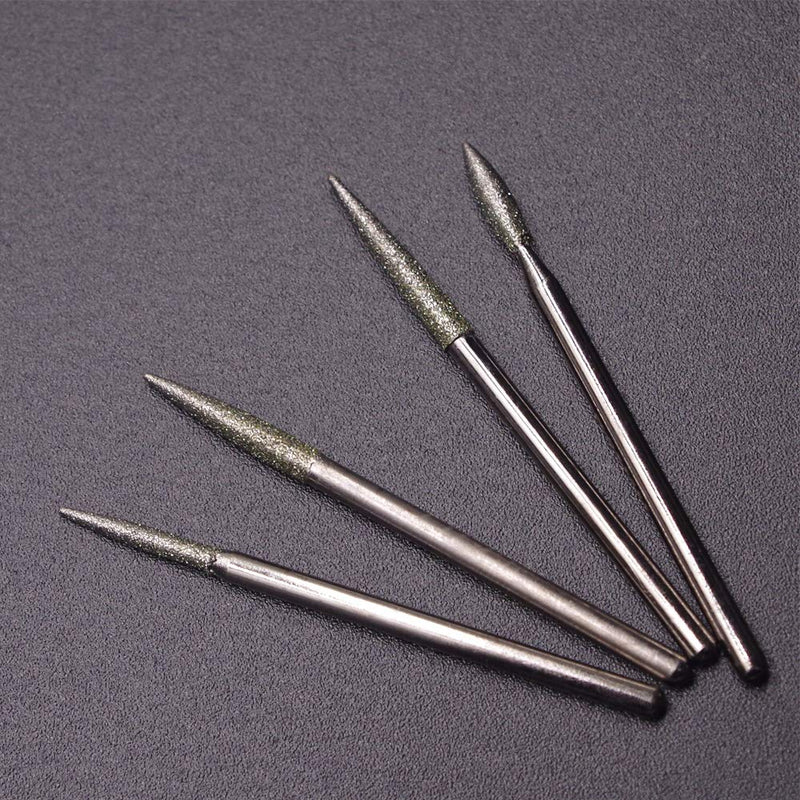 Wolfride 30Pcs Diamond Burr Set Diamond Drill Bit for Gemstone, Sea Shell, Glass, Ceramic, Metal