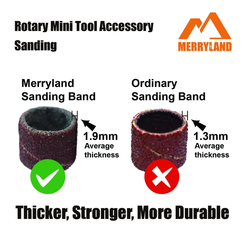 Merryland sanding sleeve for Dremel 184 pieces, sanding belt 120# 13
