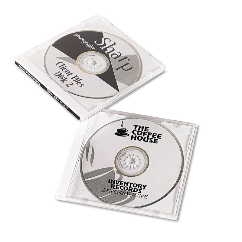 Avery 5931 Laser Labels Shuttered Jewel Case Inserts with Software for CD/DVD, 4 5/8" Diameter, White (AVE5931)