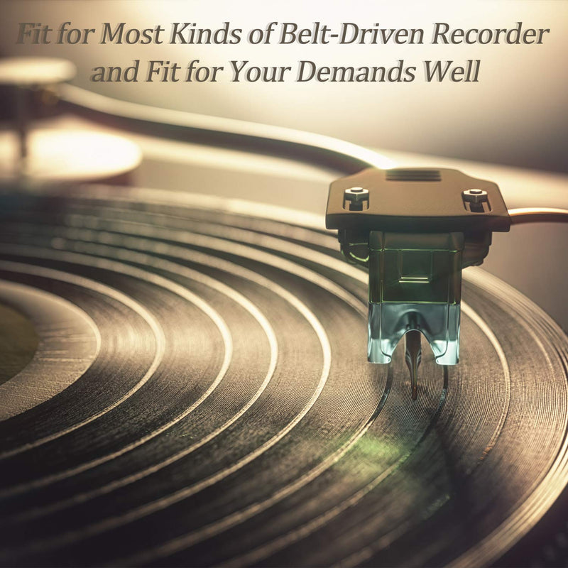10 Pieces Turntable Belt Different Specifications Machine Recorder Rubber Belt for Repair Replacement Maintenance Most Kinds of Belt-Driven Turntables, 5 Sizes