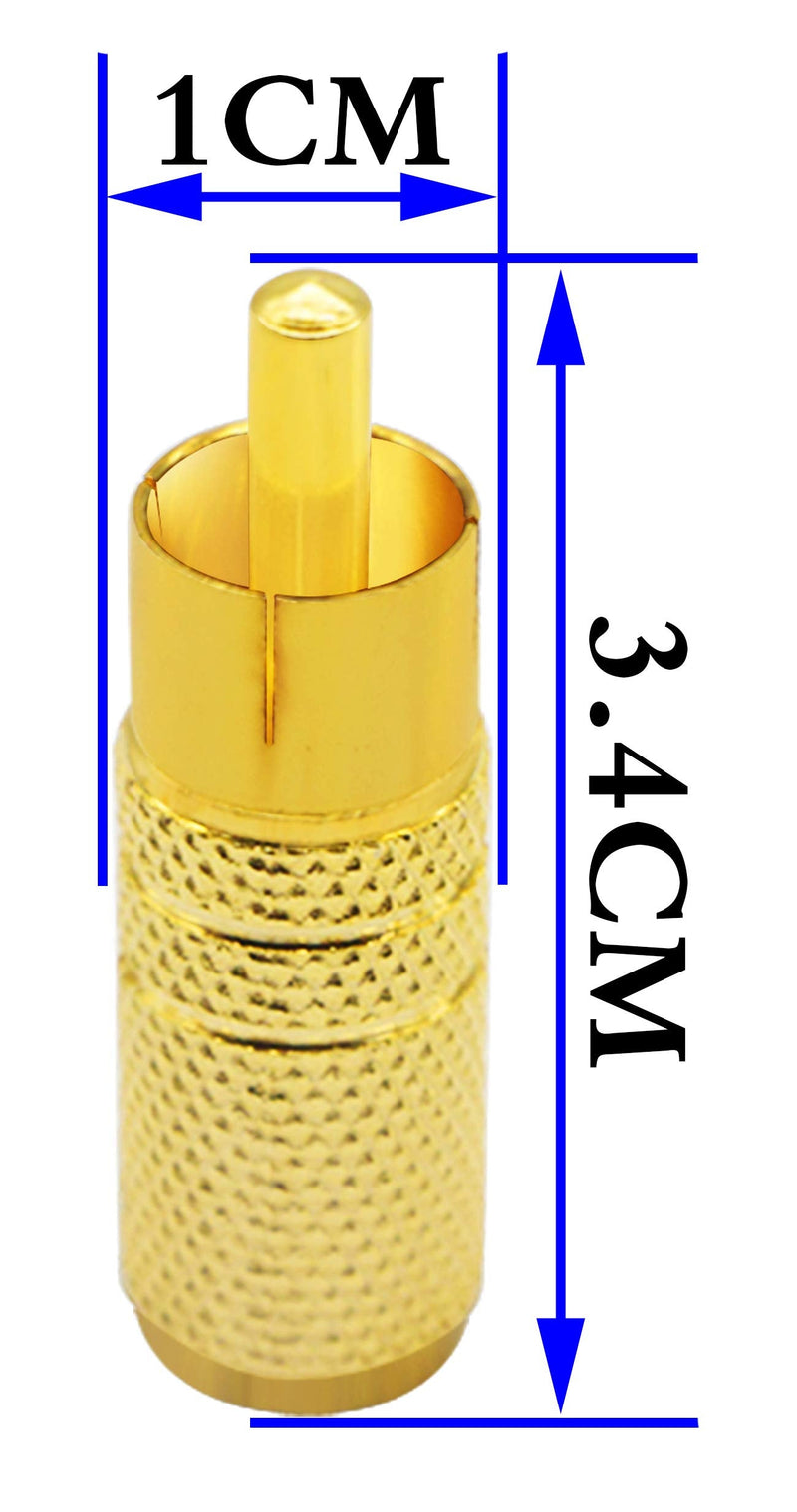 zdyCGTime Gold Plated RCA to 3.5MM Audio Adapter Metal Jack 3.5mm (1/8 Inch) Female to RCA Male Audio Plug Adaptor Connector for 3.5MM Headphone Adapter Cableï¼ˆGold /2 Pack F/Mï¼‰ 2 Pack F/M