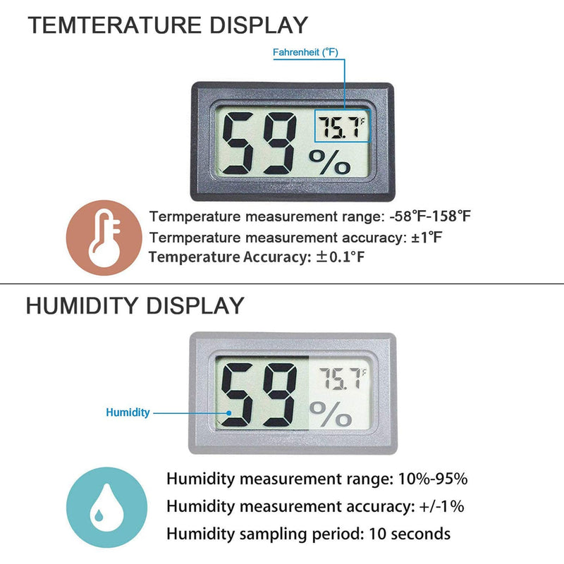 Mini Hygrometer Thermometer Digital Indoor Humidity Gauge Monitor with Temperature Meter Sensor Fahrenheit (℉)