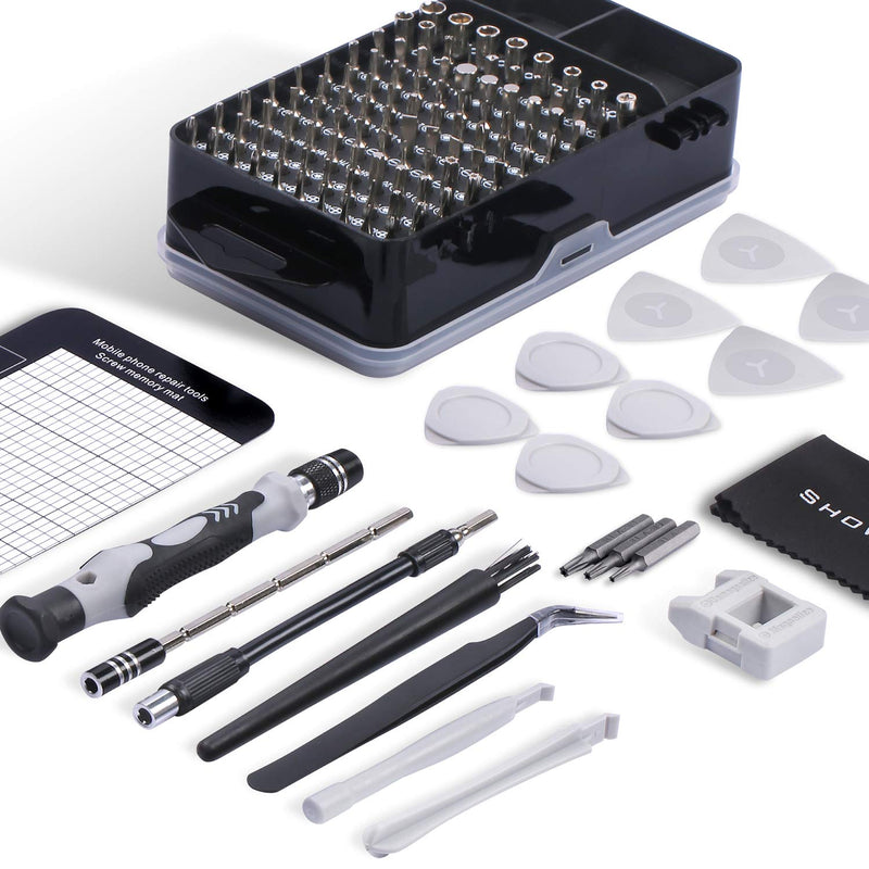 Computer Repair Kit, 122 in 1 Magnetic Laptop Screwdriver Kit, Precision Screwdriver Set, Small Impact Screw Driver Set with Case for Computer, Laptop, PC, for iPhone, Watch, Ps4 DIY Hand Tools -Grey 122-in-1 Gray