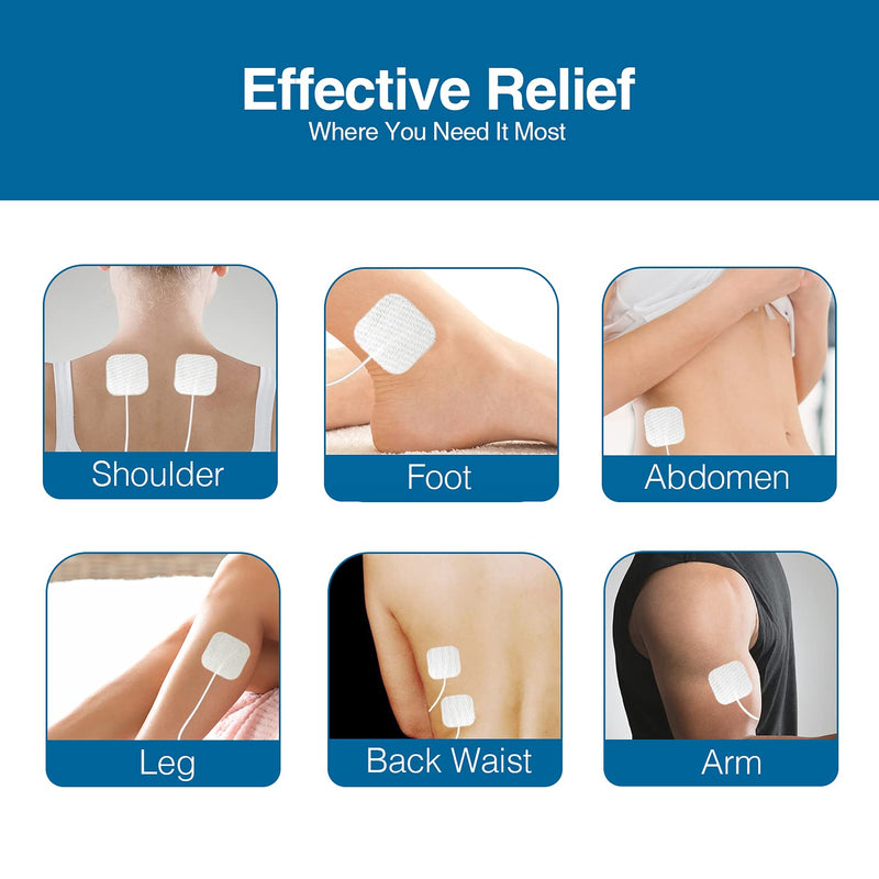 MIBEST Portable TENS Unit - Electronic Pulse Massager - Muscle Stimulator Machine for Women and Men - EMS Electrotherapy Muscle Stimulator - Electronic Pulse Stimulator