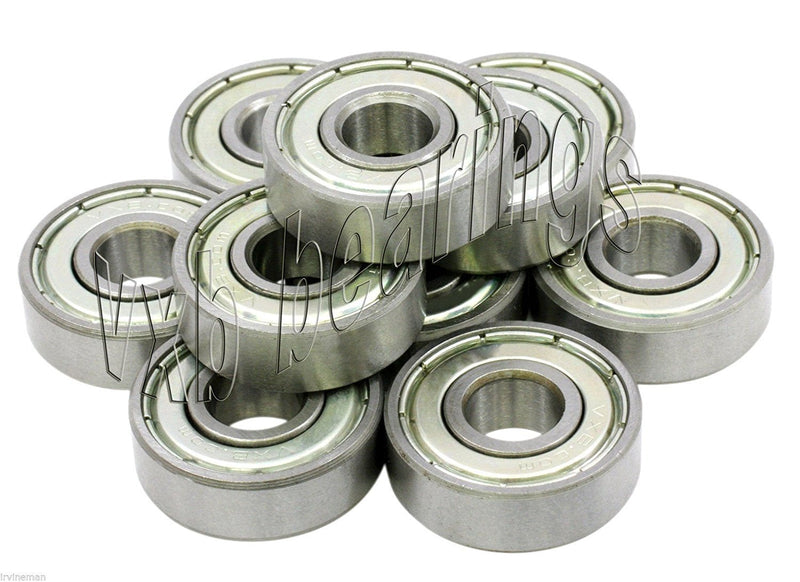 10 Bearing 608ZZ Shielded 8x22x7 Miniature Ball Bearings VXB Brand