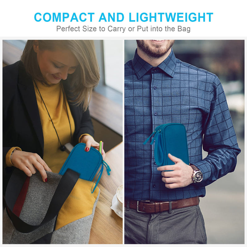 Lacdo Electronic Organizer, Travel Cable Organizer Bag Pouch Tech Electronic Accessories Carry Case Portable Double Layers Charger Case for Cable, Cords, Charger, Phone, Earphone, Power Bank, Green