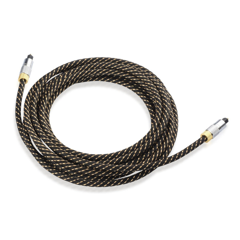 Cable Matters Toslink Cable (Toslink Optical Cable, Digital Optical Audio Cable) 15 Feet with Metal Connectors and Braided Jacket 15 ft