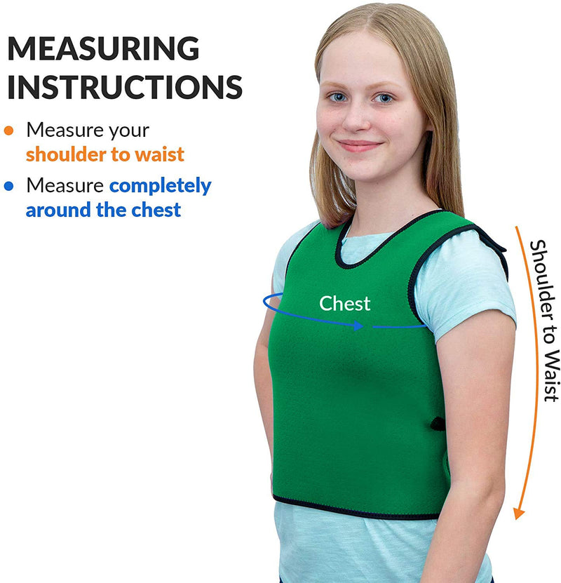 Special Supplies Sensory Compression Vest Deep Pressure Comfort for Autism, Hyperactivity, Mood Processing Disorders, Breathable, Form-Fitting, Kids and Adults (Green, Small 17x30 inches) Green Small (Pack of 1)