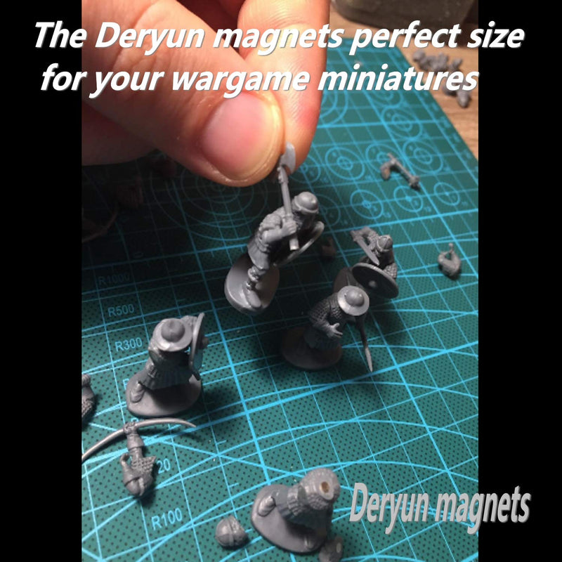 Deryun 300pcs Magnet,Mini Magnet Small Magnets Tiny Magnets for Crafts Art&craft Magnets, Mini Magnets for Card Making,for Craft Projects,for Model Making (disc:3-2)