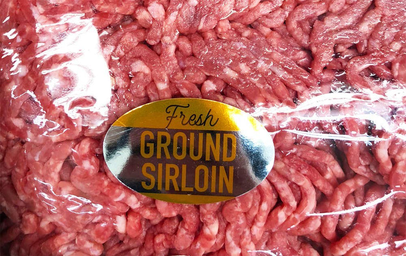 Fresh Ground Sirloin Grocery Store Food Labels 1.25 x 2 Inch 500 Total Adhesive Stickers