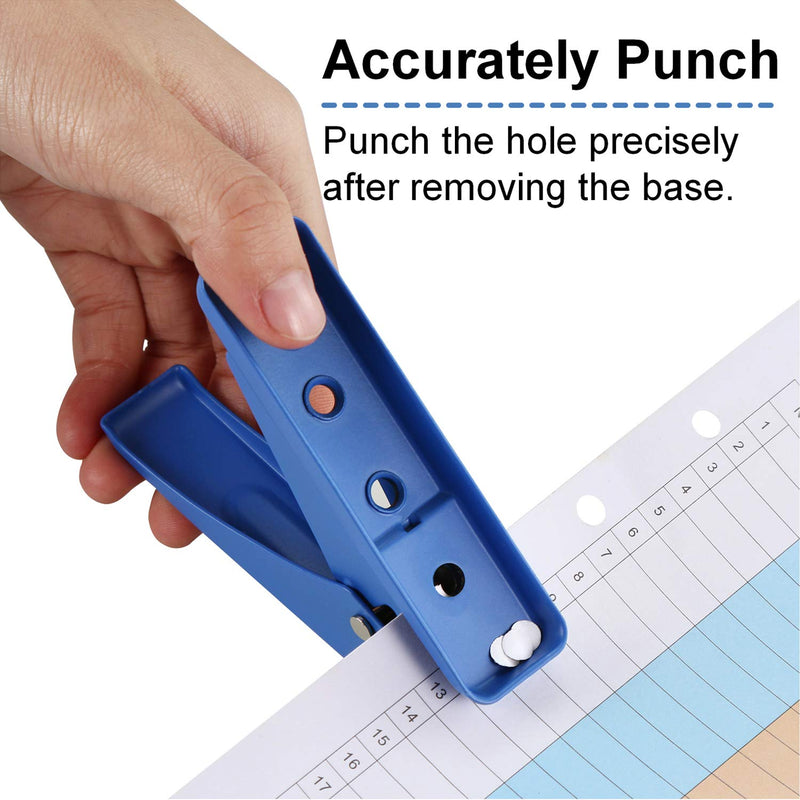 IMLIKE Metal Single Hole Punch: 1/4 Inch One Hole Small Puncher - Strong 1 Hole Paper Punch - Easy Punch 16 Sheets Paper - Can Punch 1/24 Inch PVC Card and Under 1/16 Inch Cardboard