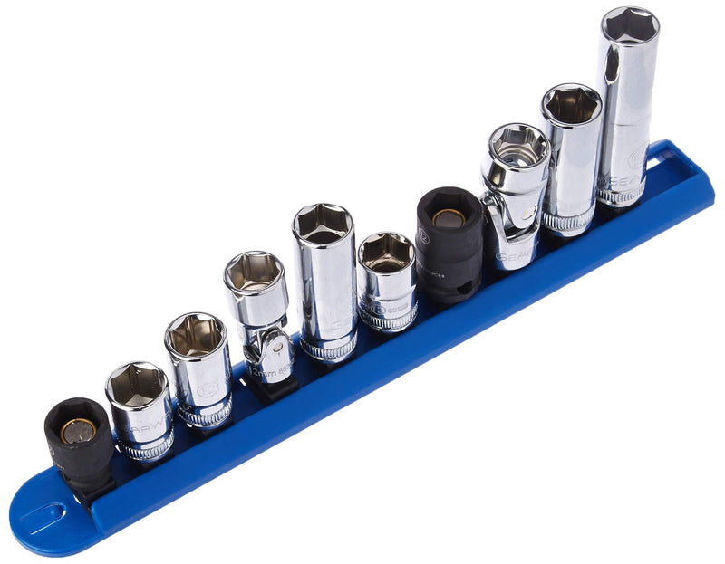 GEARWRENCH 10 Pc. 1/4" & 3/8" Drive 6 Pt. 12mm Single Size Socket Set - 80576 1/4", 3/8" 10-piece kit