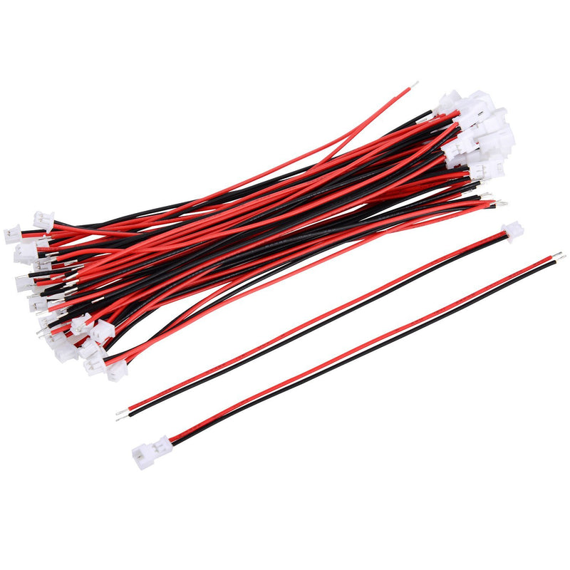 eBoot 20 Pairs 1.25 mm JST 2 Pin Micro Electrical Male and Female Connector Plug with 10 cm Wire Cable