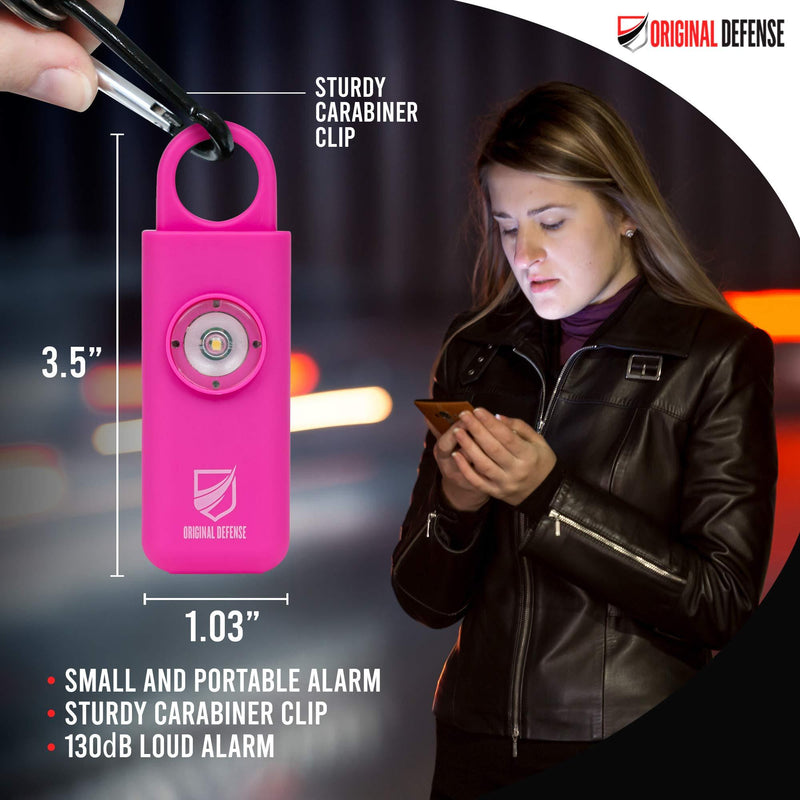 Original Defense Self Defense Siren. Authentic Personal Keychain Security Alarm for Women, Kids & Elders. Personal Alarms (Magenta) Magenta