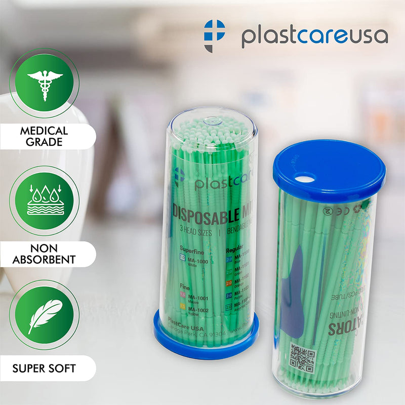 400 Green Regular Disposable Micro Applicator Dental Bendable Brushes