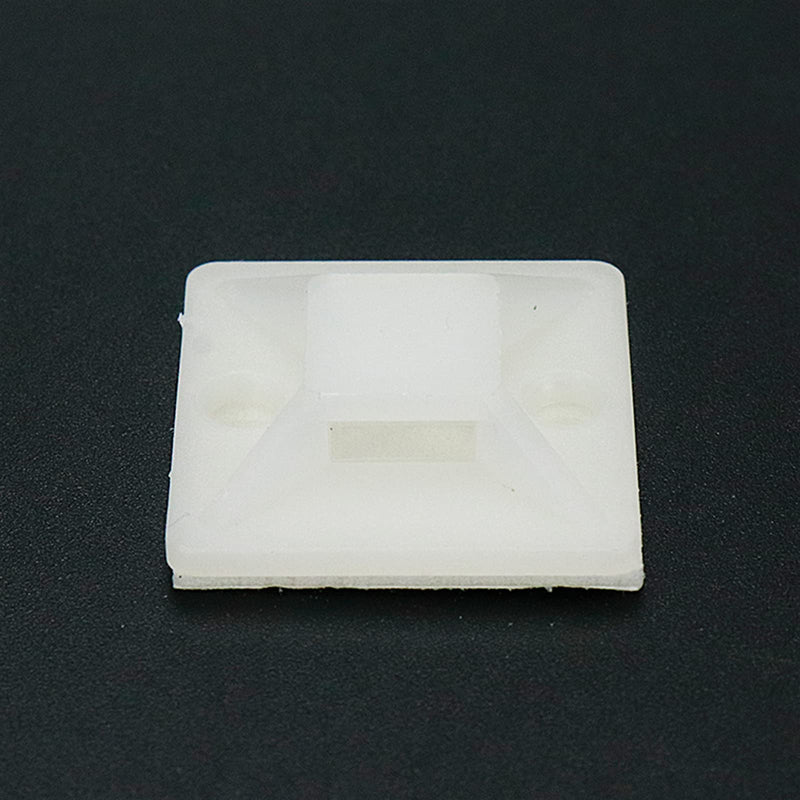 Bitray Cable Zip Tie Mounts 1x1 Inch Zip Wire Tie Mounting Base Self Adhesive Tie Mount White - 100pcs 1 x 1 inch