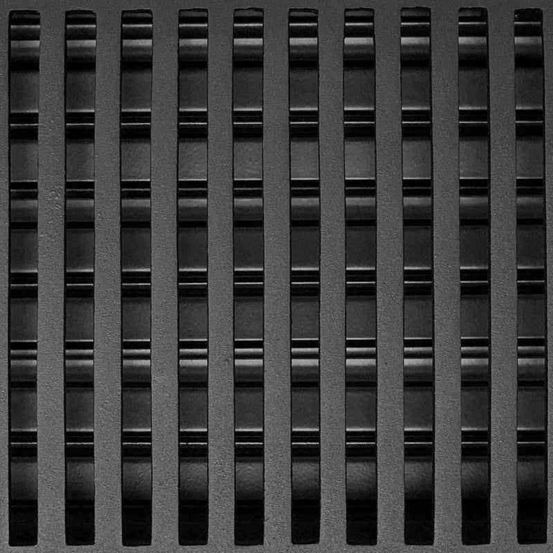 2 x 10 Cast Aluminum Contemporary Vent Cover - Black (Overall: 3.75 x 11.5) 2 x 10 (Overall: 3.75 x 11.5)