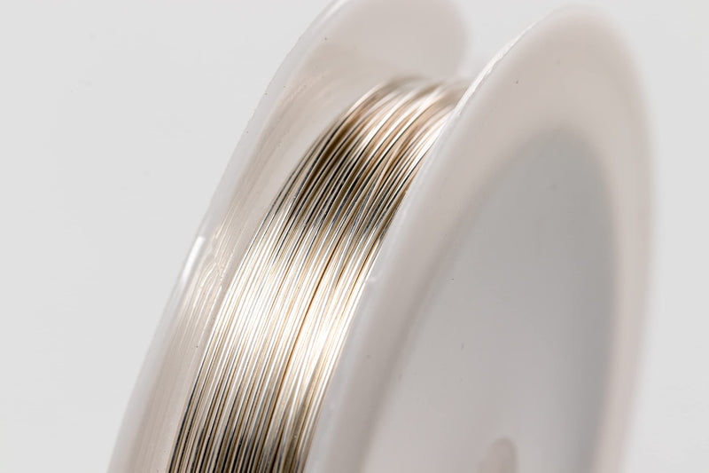 22 Gauge, 935 Argentium Silver Wire (Round) Half Hard Made in USA - 1 Ounce (29FT) by CRAFT WIRE 22 Gauge