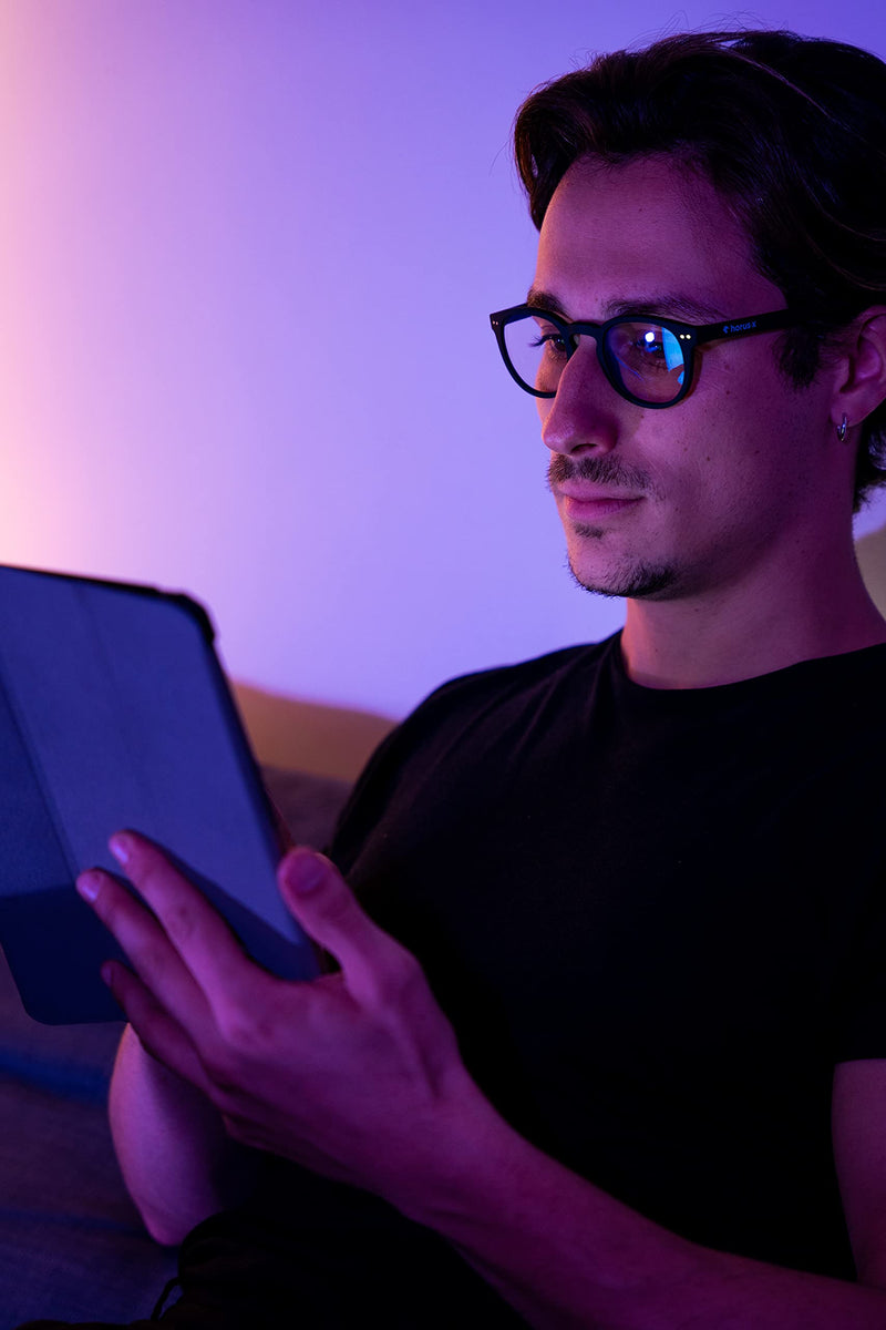 HORUS X - Blue Light Blocking Glasses for Screens - Computer Tablet Smartphone TV Glasses | UV Protection Anti-Fatigue and Eyestrain - Improved Sleep - Men and Women - Blue blocker glasses Casual