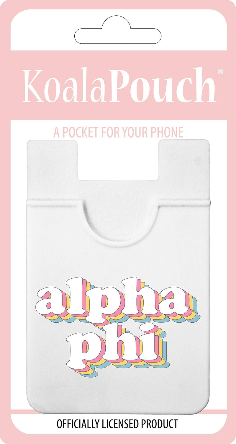 Alpha Phi - Retro Koala Pouch - Adhesive Cell Phone Wallet
