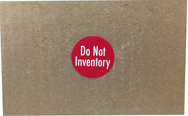 Do Not Inventory Labels Red with White 1.5 Inch Round Circle Dots 500 Adhesive Stickers On A Roll