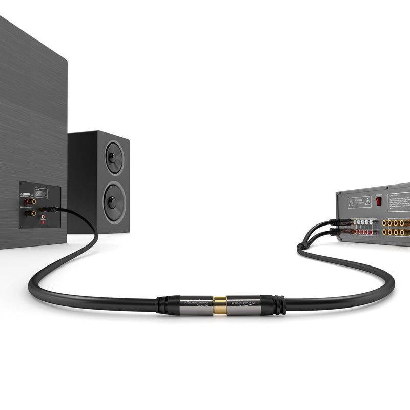 KabelDirekt â€“ 3ft Short â€“ RCA/Phono Extension Lead Cable, Audio/Digital/Video (Coax Cable, RCA/Phono Male to Female, for subs/amps/Hi-Fis, Analog/Digital Audio or Composite Video, 75 ohm, Black) 3 Feet
