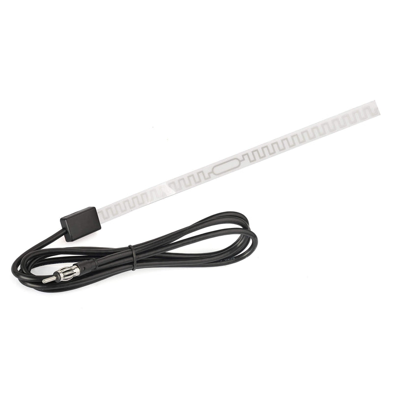 Bingfu Car Hidden Antenna Car Stereo AM FM Radio Antenna Car Windshield Window Glass Hidden Adhesive Mount Antenna Aerial for Vehicle Truck SUV Car Stereo Audio Radio Head Unit CD Media Receiver Glass Mount Hidden Antenna