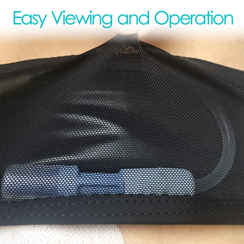 Breathable Peritoneal Dialysis Belt with Mesh Pocket PD Catheter Holder Accessories No-Bounce for Secure Transfer Set Peg G Feeding Tube Line Adults Women Men Black