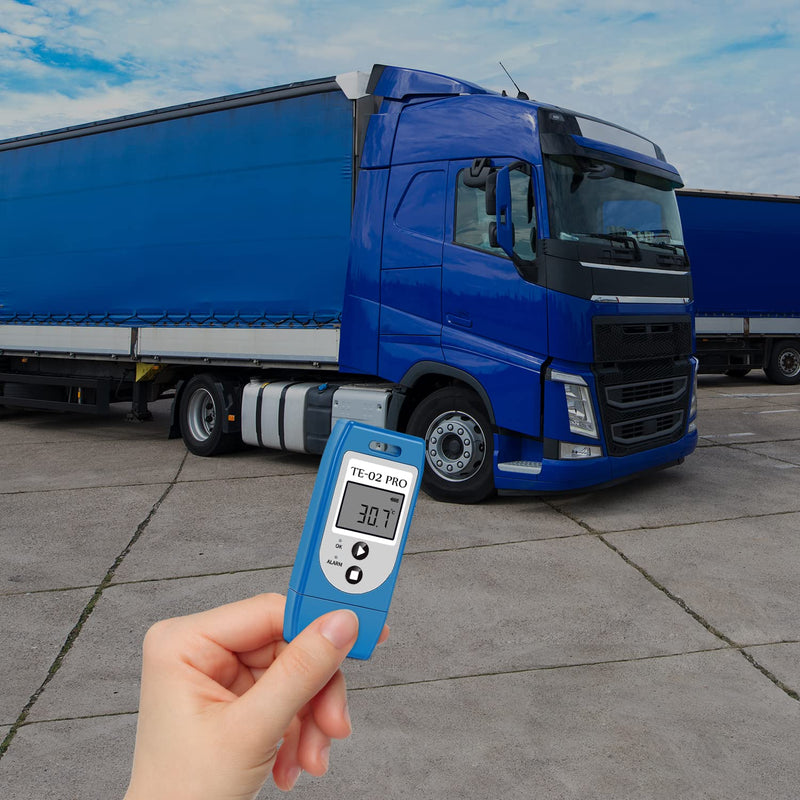 ThermElc TE-02Pro Temperature Data Logger, LED Light Warning for Temperature, MKT, -30 to +60°C and Easy Access PDF CSV Data Reports, Suitable Temperature Sensitive Cold Chain Shipping 1 Piece.