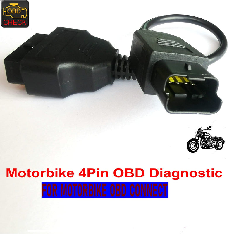 Motorbike OBD 4 Pin Diagnostic Adapter, Multistrada Motorcycle OBDII DDA Can-Bus Connector
