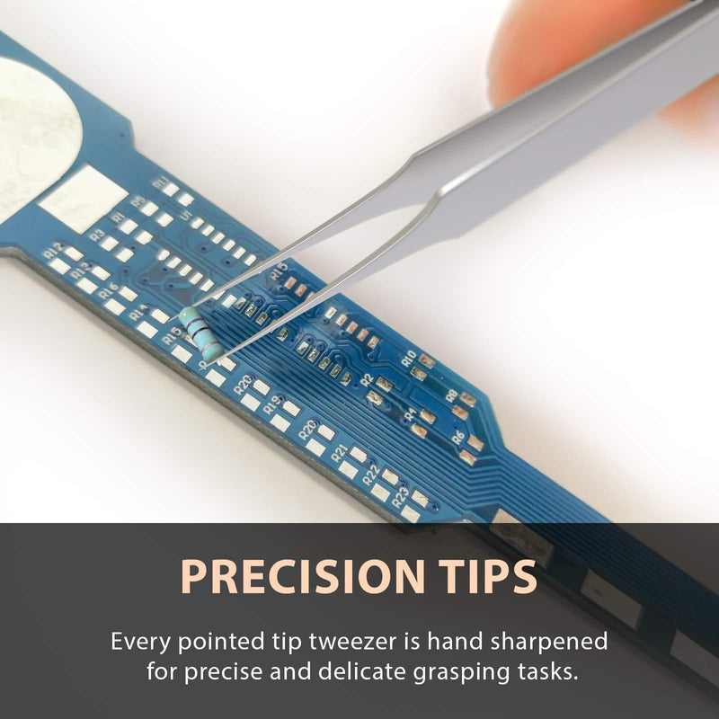Ingrown Hair Tweezers | Pointed Tip | Precision Stainless Steel | Extra Sharp and Perfectly Aligned for Ingrown Hair Treatment & Splinter Removal For Men and Women | By Tweezees 1 Count (Pack of 1)