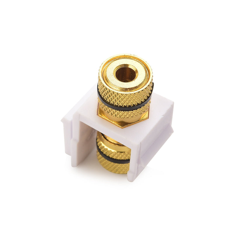 Cable Matters 5-Pack Banana Jack Binding Post Keystone Jack Inserts with Black Ring