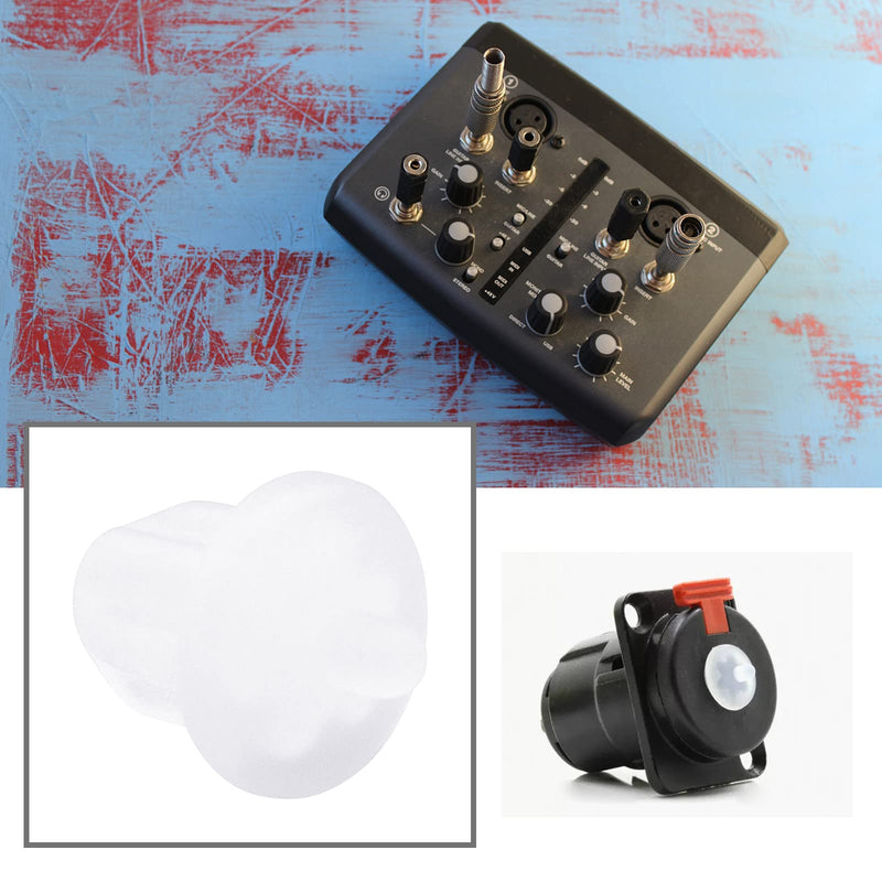 20Pcs 6.35mm Silicone Anti Dust Plugs Socket Dust Cover Anti Dust Jack Plug Stopper Cap Accessories for Amplifier DVD Karaoke White