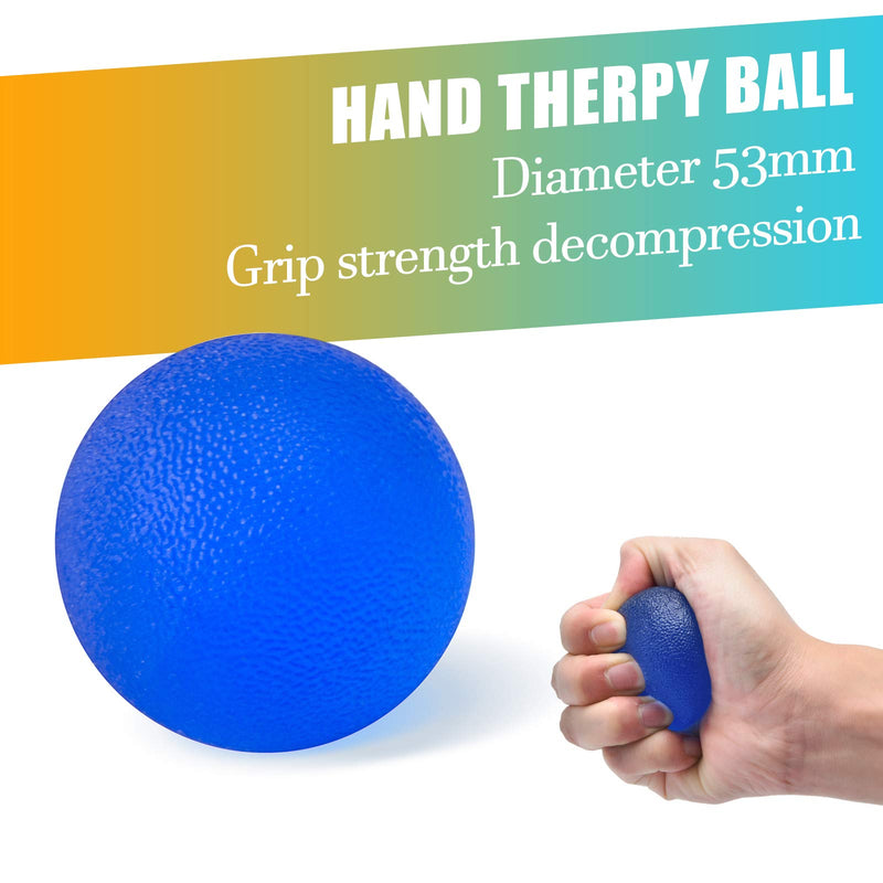 IMENSEAS Hand Grip Strengthener 7 Pack Adjustable Hand Gripper, Finger Stretcher Resistance Extensor Bands, Finger Exerciser, Grip Strength Ring & Stress Relief Ball for Athletes & Musicians Navy