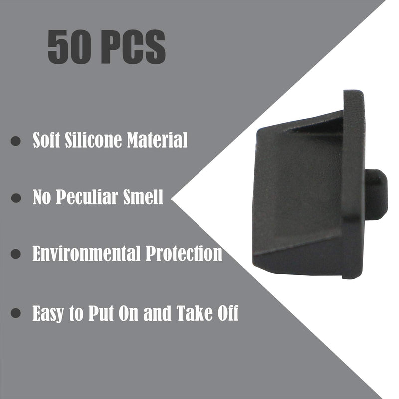 GINTOOYUN 50pcs USB Anti Dust Cap,Port Plug Cover for USB Type A Female End,Silicone