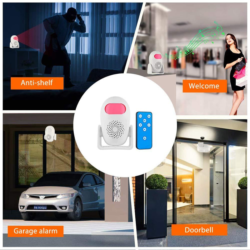 Motion Sensor Alarm, TOWODE 100dB 3 Door Alarm Modes 24 Chimes 4 Volume Levels with Remote Control Wireless Infrared Home Security System PIR Indoor Motion Detector Alert for Home Shop Store