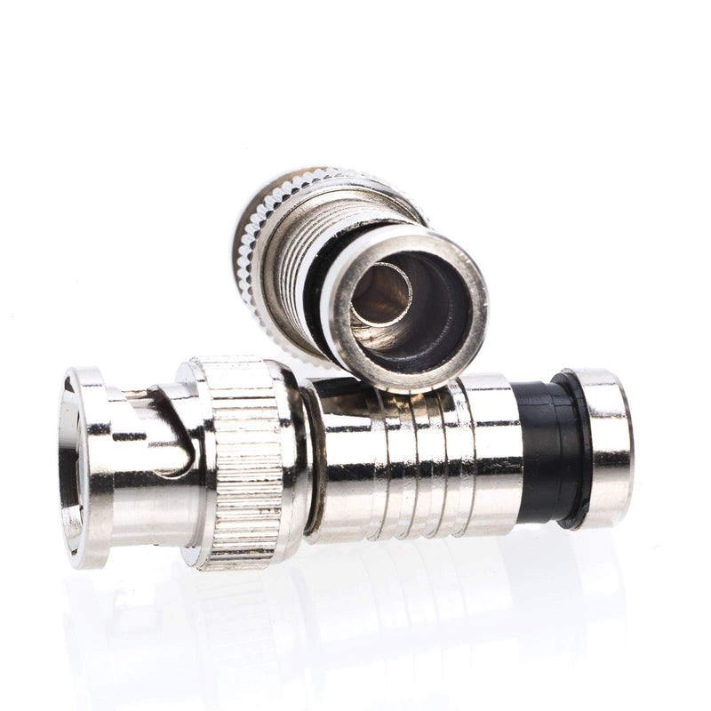 BNC Rg59 Male Compression Coax Connector for CCTV Security Camera DVR (50) 50
