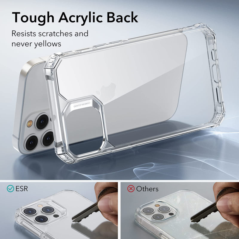 ESR Air Armor Case, Compatible with iPhone 14 Pro Max Case, Military-Grade Drop Protection, Shock-Absorbing Air-Guard Corners, Yellowing Resistant, Hard Acrylic Back, Scratch Resistant, Clear