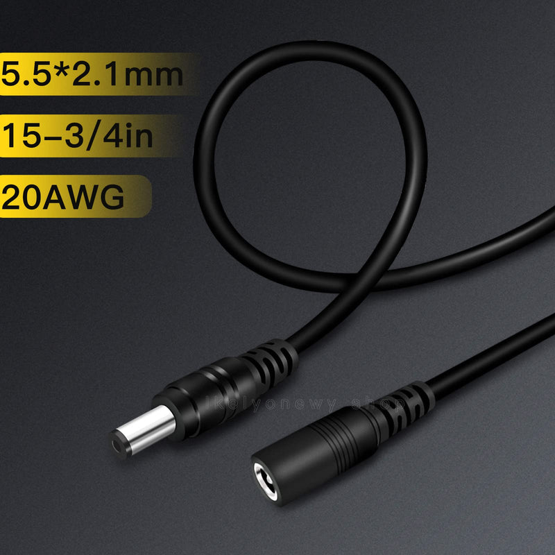 6 Pack Dc Power Supply 1 Female to 2 Male 5.5Mm X 2.1Mm Jack Camera Cable Barrel Plug Y Splitter Adapter Wire for CCTV Cameras Led Light Strip and More(lkelyonewy)
