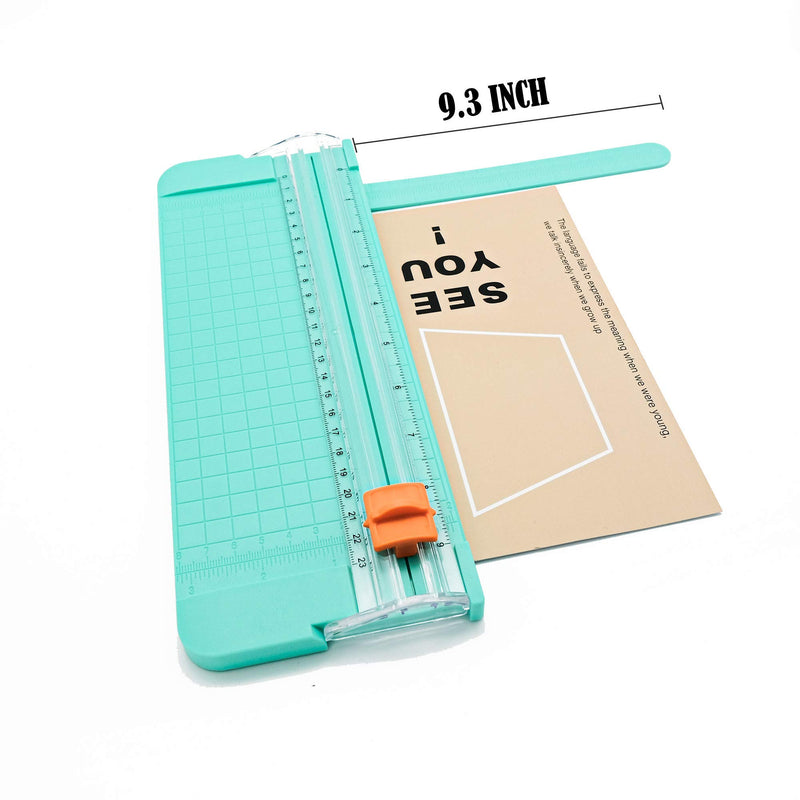 Paper Cutter A5 Paper Trimmer Titanium Scrapbooking Tool with Automatic Security Safeguard and Side Ruler for Scrapbooking, Picture Cutting, Label Design, Photos，Comes with a replacement cutting blade