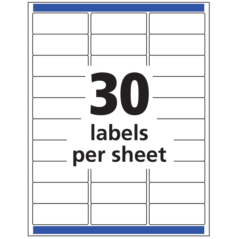 Avery Clear Address Labels for Laser Printers with Sure Feed, 1" x 2-5/8", 300 Frosted Holiday Labels (15660) 300 Labels