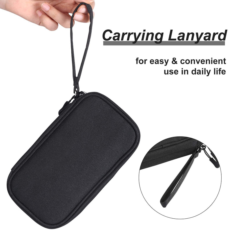 Tech Organizer Travel Case, Bevegekos Small Carrying Tech Kit for Electronics and Accessories, Waterproof (Small, Black)
