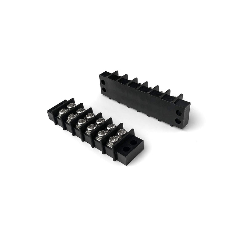MGI SpeedWare Double Row Terminal Junction Block, Screw Barrier Strip 2-Pack (6 Pole) 6 Pole (12 Screw)