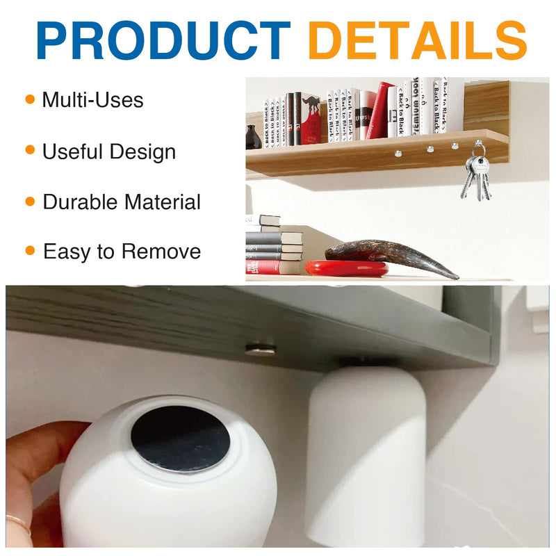 TRYMAG Refrigerator Magnets 80 Pcs, Small Round Disc Fridge Magnets, Multi-Use Tiny Cylinder Office Magnets for Whiteboard, Crafts,Dry Erase Board 6x3-80